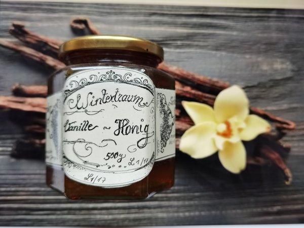 Vanille in Akazienhonig Bourbon Vanillenstange 250g Honig Vanille-Honig