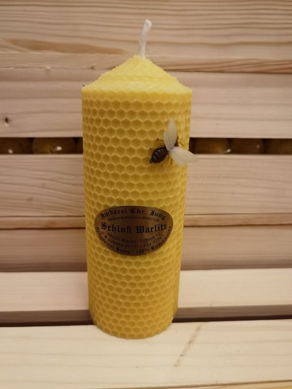 100 Bienenwabenkerze Höhe 17 cm Breite 6 cm