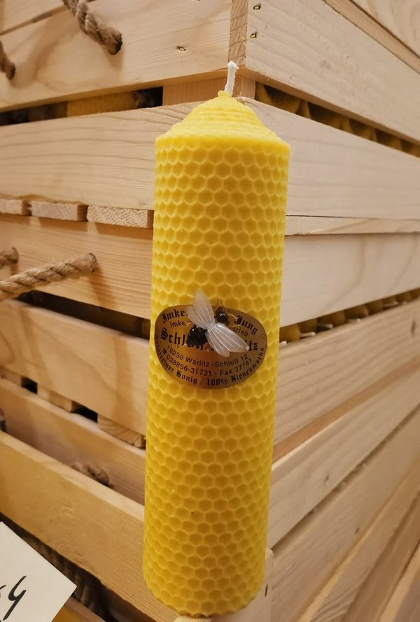 100 % Bienenwabenkerze Höhe 20 cm Breite 7 cm